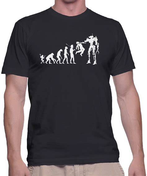 evolution t shirt evolution to terminierung shirt caveman shirt roboter shirt lustige t shirts