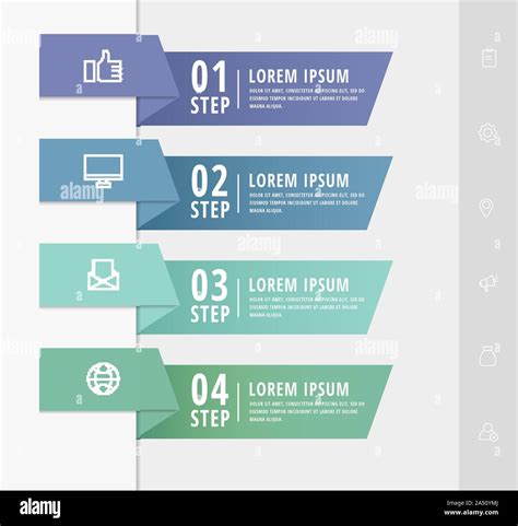 Vector Infographic Flat Template Arrows For Four Diagrams Graph