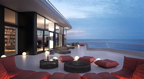 stunning miami beach penthouses  pool architecture design