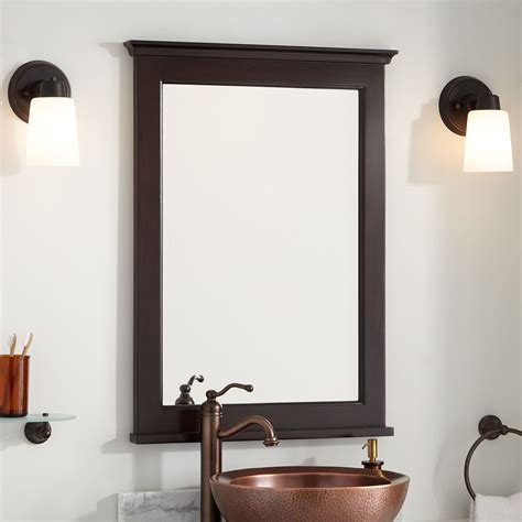 Floating espresso bathroom furniture cabinet design with espresso mirror frames will be creating enchanting appearance along with fine addition of lighting fixtures. Keller Mahogany Vanity Mirror - Dark Espresso - Framed ...