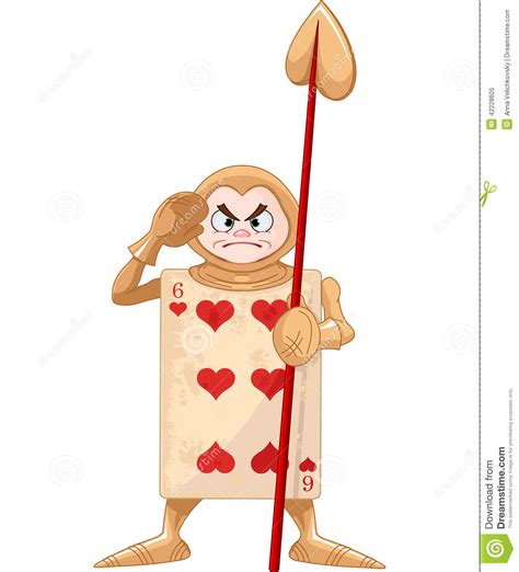 Queen Of Hearts Guard Stock Vector Illustration Of Alice