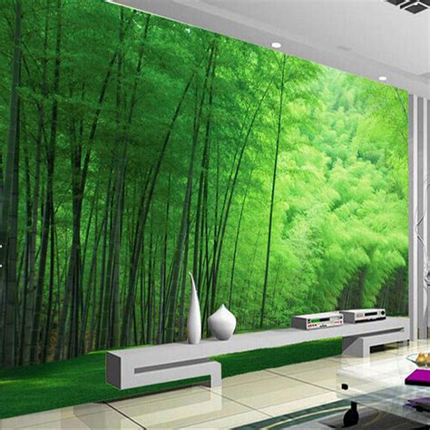 Nature Green Bamboo For Living Room Wall Art Decor Photo