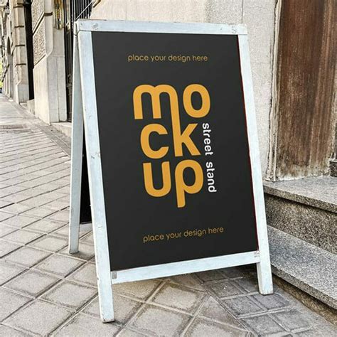 Free Street Stand Mockup PSD CSS Author