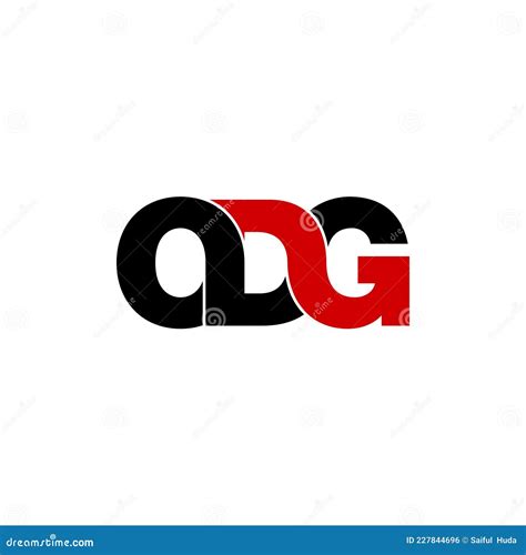 Letter Odg Simple Monogram Logo Icon Design Stock Vector