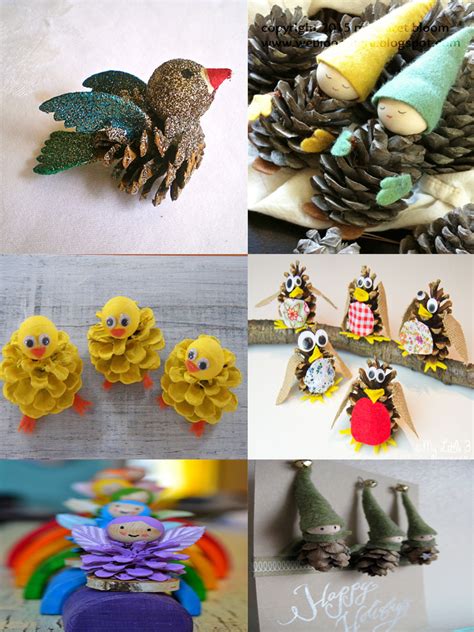 Cool Christmas Crafts Made With Pine Cones References