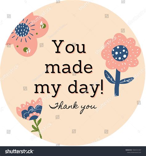 You Made My Day Thank You Stock Illustration 1904161357