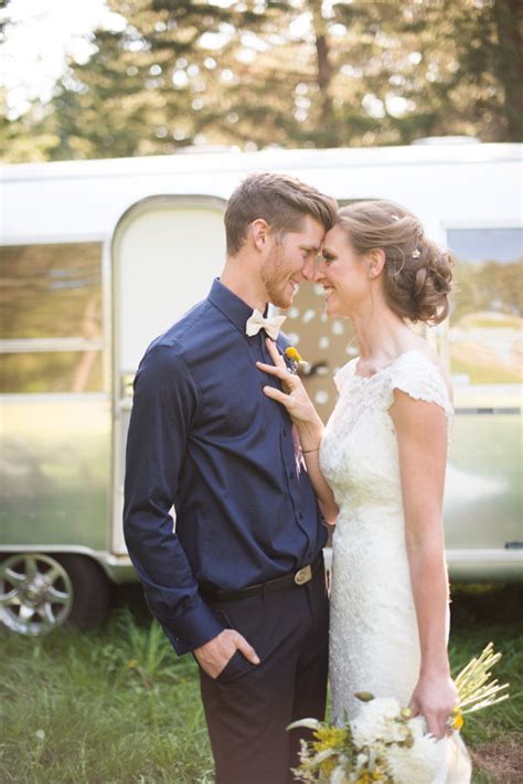 Outdoor Airstream Elopement Camp Wedding 100 Layer Cake