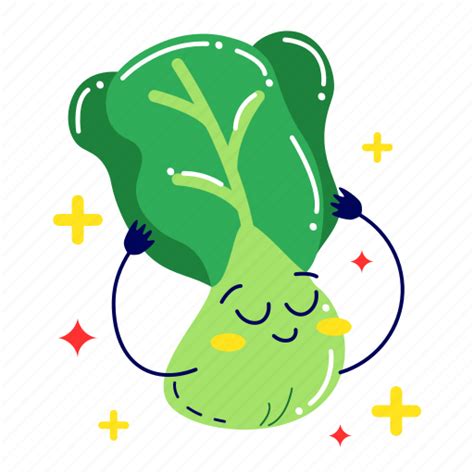 Bok Choy Cabbage Vegetable Vegetarian Food Fresh Farming Sticker