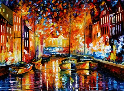 Modern Impressionism Palette Knife Oil Painting City016 City016 70