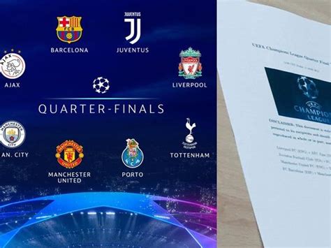 Uefa champions league quarterfinal draw: UEFA Champions League quarter-finals draw fixed? Fans ...