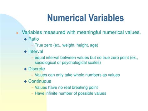 Ppt Describing Numerical Variables Powerpoint Presentation Free