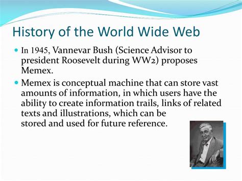 Ppt A History Of The Internet And The World Wide Web Powerpoint