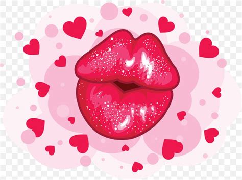 Clipart Funny Cartoon Kisses Lips