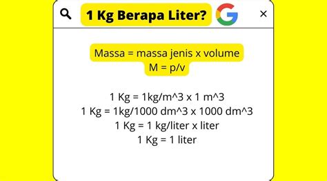 1 Kg Berapa Liter Kilogram Ke Liter Berikut Pembahasannya