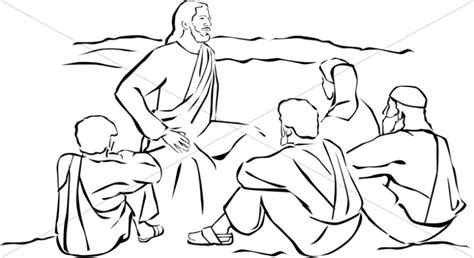 Jesus Sitting And Teaching Jesus Clipart