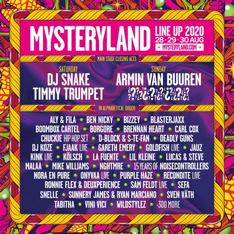 En het alternatieve muziekevenement van belgië wordt nu ieder jaar gehouden aan het eind van de zomervakantie. Line-up van Mysteryland 2020 + kaarten winnen | MANNENSTYLE