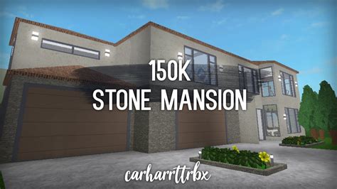150k Stone Mansion Speed Build Bloxburg Roblox Youtube