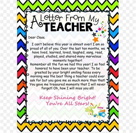 A Letter To My Teacher Teacherspayteachers Student Classroom Png