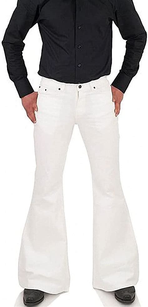 60s 70s Mens Bell Bottom Jeans Flares Disco Pants