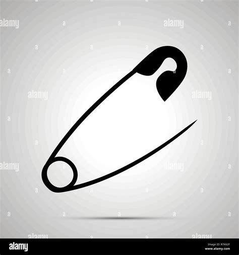 Open Safety Pin Simple Black Silhouette Stock Vector Image And Art Alamy