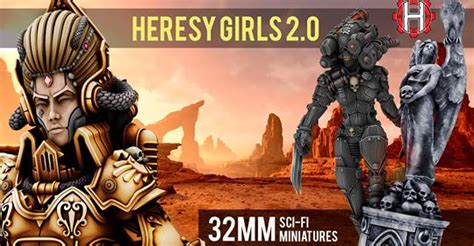 heresylab heresy girls 2 0 resin scifi miniatures and stl 3d printing for gaming and more