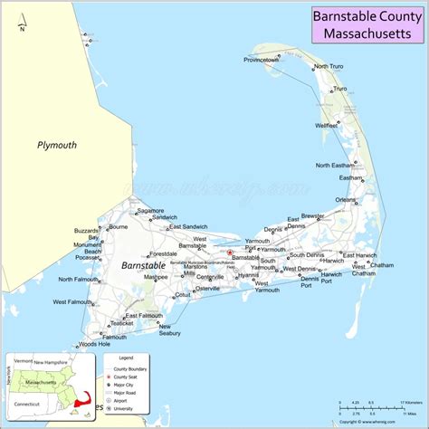 Barnstable County Map Massachusetts Where Is Located Cities