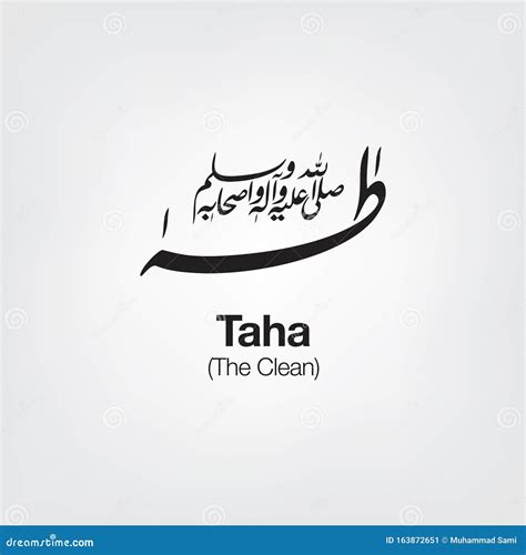 Taha Stock Vector Illustration Of Beloved Arabic Kareem 163872651