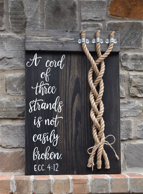 Ecclesiastes 4:12 Scripture Verse | A Cord of three strands | Custom
