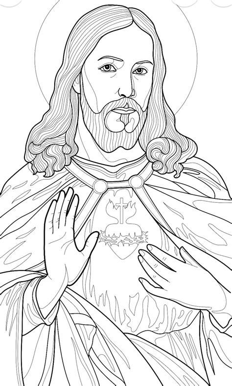 Jesus Coloring Pages Coloring Book Pages Catholic Art Religious Art