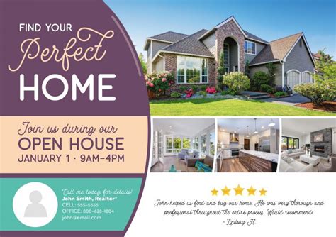 6 Gorgeous Real Estate Open House Invitation Postcard Templates You Can Use
