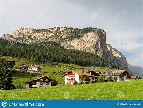 Dolomites View With Rainbow Edge Selva Di Val Gardena
