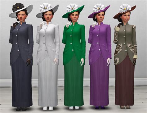 Ts4 Edwardian Womens Coat And Hat History Lovers Sims Blog