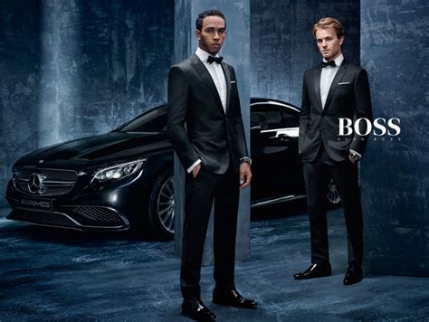 Lewis Hamilton Nico Rosberg Front Boss By Hugo Boss F1 Campaign