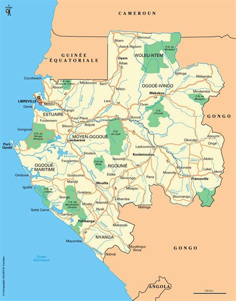 Carte Du Gabon Plusieurs Carte Du Pays En Afrique Villes Géographie