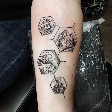Geometric Tattoo Pattern Geometrictattoos Elements Tattoo Hexagon