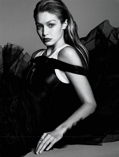 Gigi Hadid Vogue Japan 2018 Cover Black And White Photos Fashion