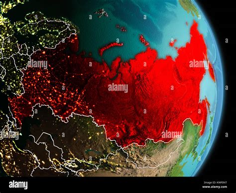 Russia Satellite Map Stock Photos And Russia Satellite Map Stock Images
