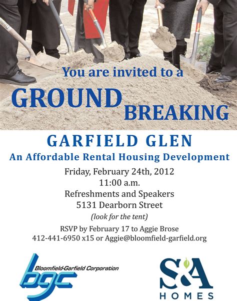 Garfield Glen Groundbreaking Bloomfield Corporation Construction