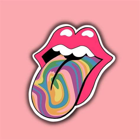 Rolling Stones Logo Sticker Tongue Sticker Lip Sticker Rolling Stones Decal