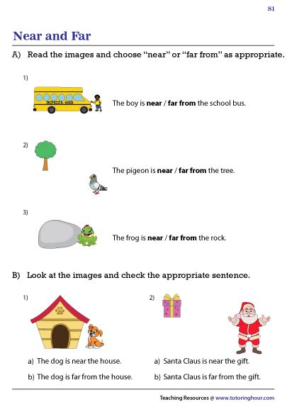 Near And Far Worksheets