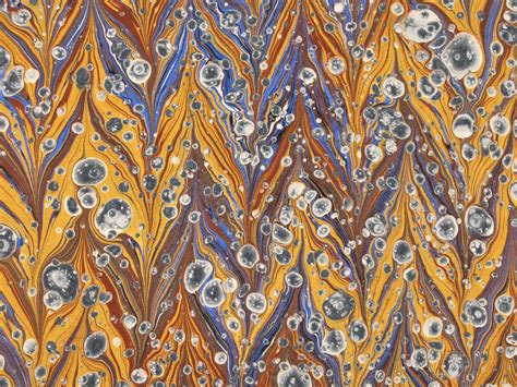 Handmade Marbled Paper No 028