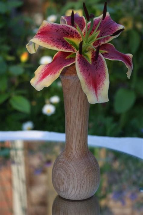 Bud Vase Oak Wood Hand Turned Bud Vases Oak Wood Beautiful Flowers