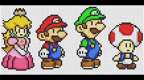 Pixel Art Mario Bros Logo Hd