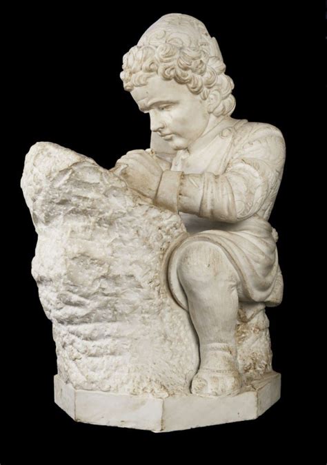young michelangelo sculpting  emilio zocchi collection wolfs
