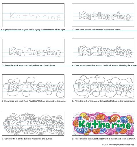 Doodle Name Art In 8 Easy Steps · Art Projects For Kids Elementary Art