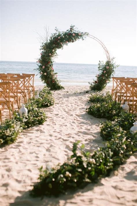 Beach Wedding Decoração de casamento na praia Casamento altar