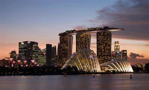 Fonds Decran 2560x1560 Singapour Gratte Ciel Rivières Nuit Villes