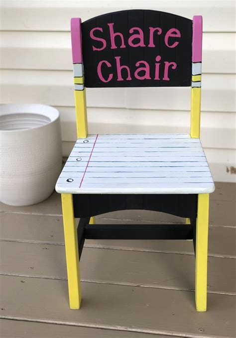 Share Chair That I Painted For My Kindergarten Room Prek Classroom Kindergarten Classroom