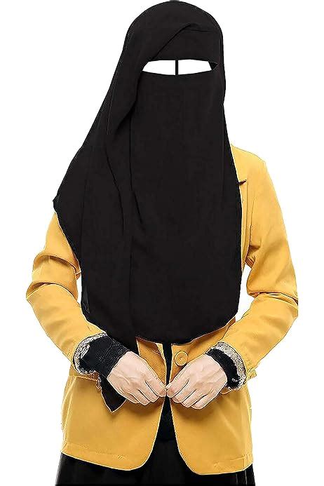 Jilbab Tripple Layered Abaya Burqa Islamic Face Cover Veil Hidden Gems Black 3 Layer Full Niqab