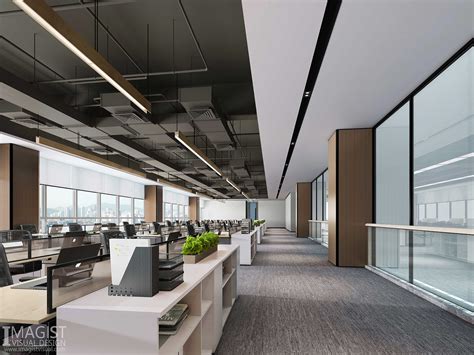 Office Building Interior View On Behance
